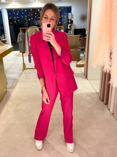 Woven Oversized Stretch Shocking pink