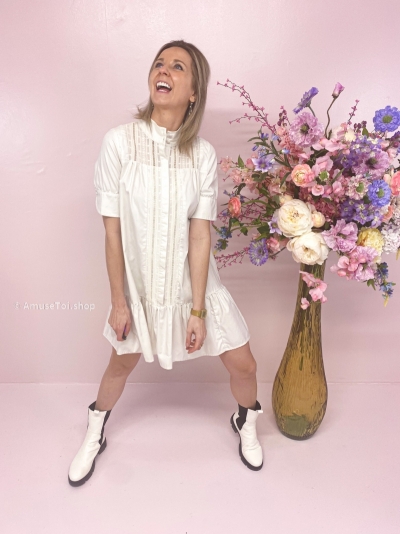 Vittoria dress popeline ecru