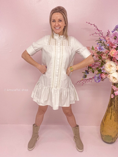 Vittoria dress popeline ecru