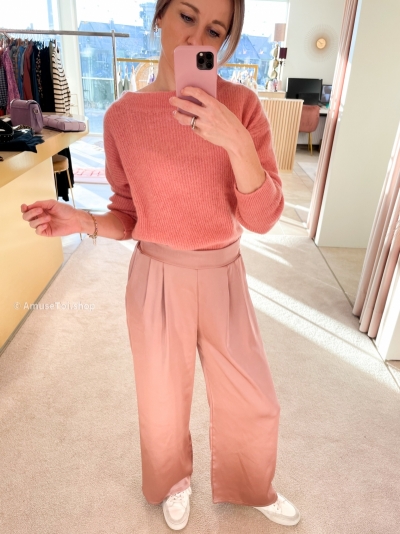 Silk pants rose Rose
