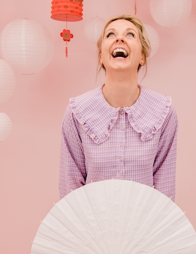 Dawn blouse pink/purple