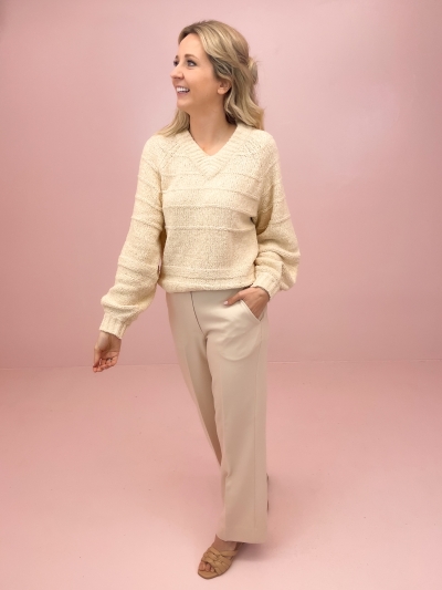 Lotte knit white swan