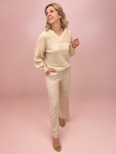 Lotte knit white swan