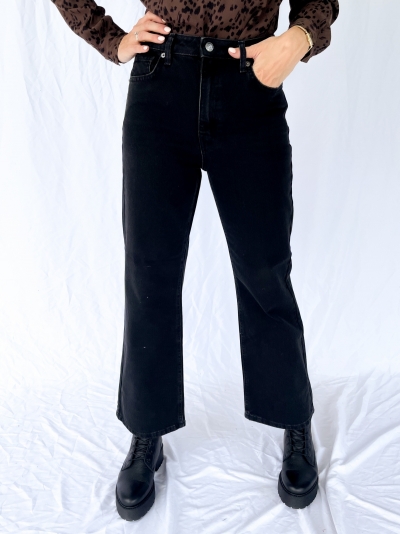 Highwaist Relaxed jeans washed black