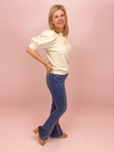 Bootcut high waist skinny mid blue