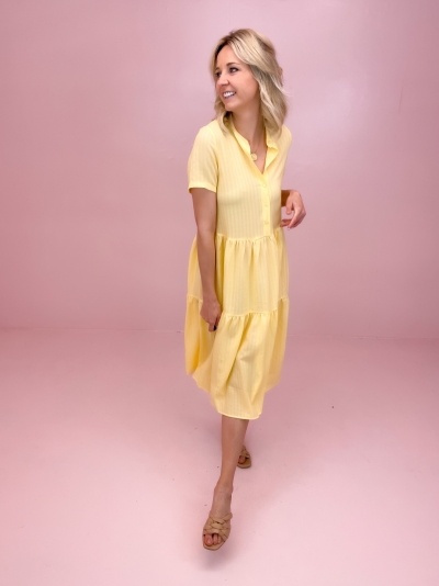 Lipe dress yellow check