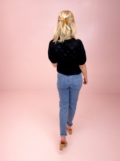 Crystal Mom jeans denim blue