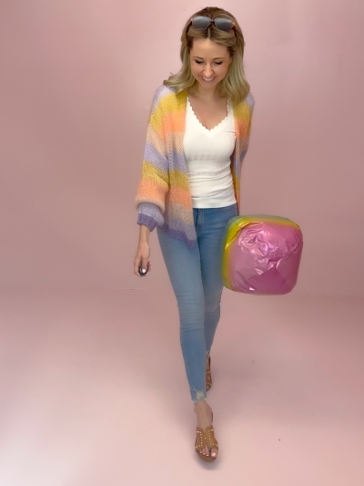 Filuca Stripe knit Peach