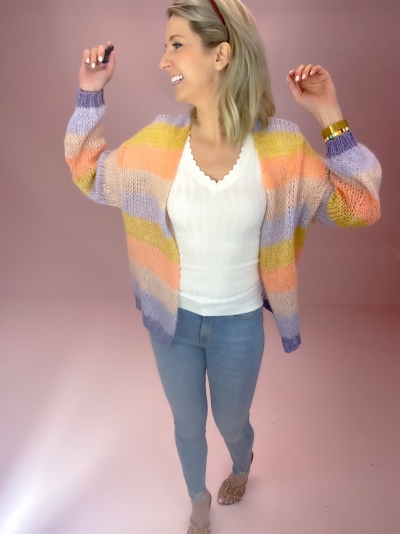 Filuca Stripe knit Peach