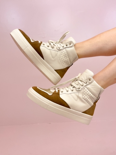 Vana high sneakers brown/gold