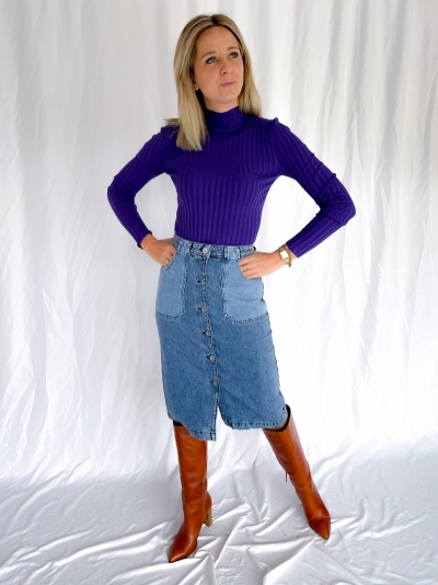 Pliny organic skirt light med wash