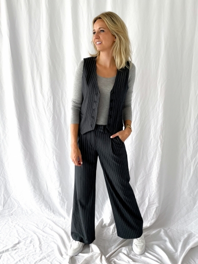 Pinstripe Suit trousers grey pinstripe