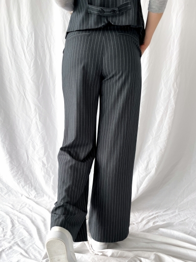 Pinstripe Suit trousers grey pinstripe