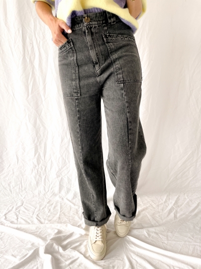 Edgy jeans gris