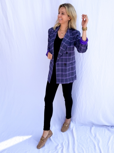 Delores oversized blazer purple