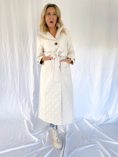 Flora coat winter white