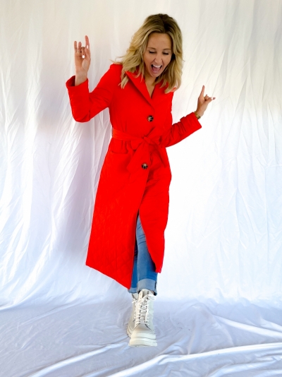Flora coat orange