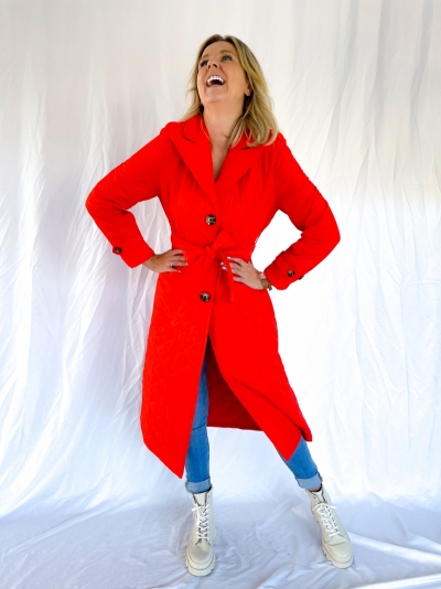 Flora coat orange