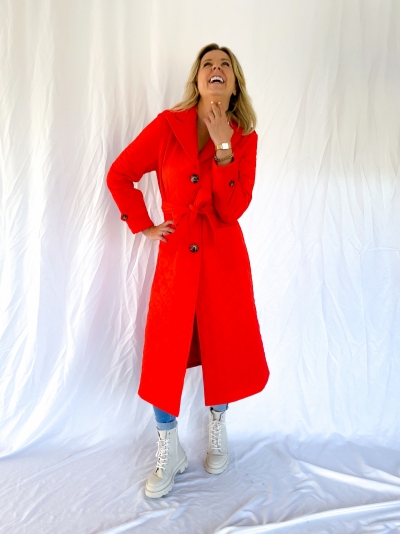 Flora coat orange