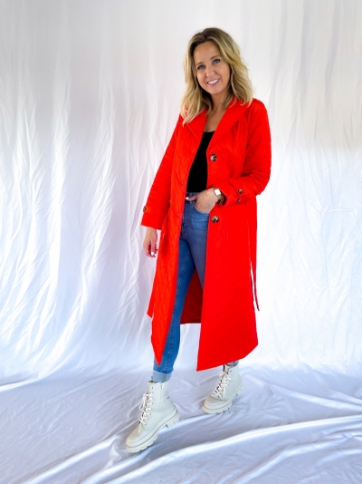 Flora coat orange