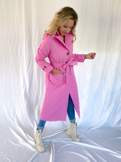 Flora coat pink