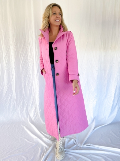 Flora coat pink