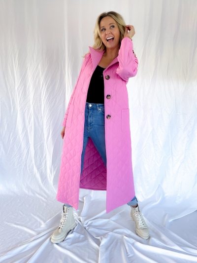 Flora coat pink