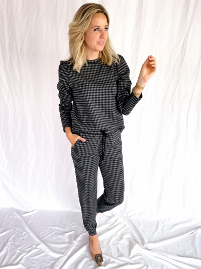 Aia pants darkgrey checks