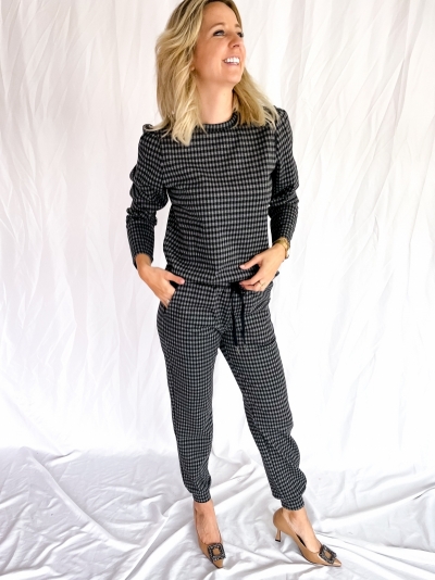 Aia pants darkgrey checks