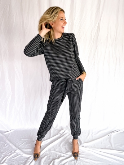 Aia pants darkgrey checks