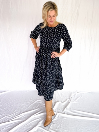 Fabiola dress navy/lilac