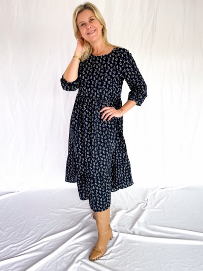 Fabiola dress navy/lilac