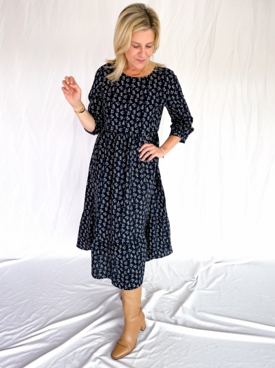 Fabiola dress navy/lilac