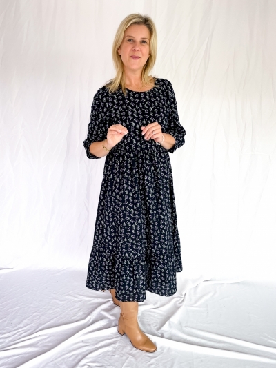 Fabiola dress navy/lilac