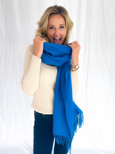 Sid stacy scarf lapis blue