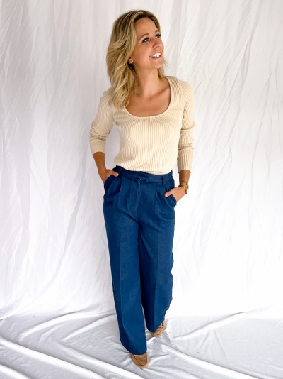 Berg knitted pull macadamia
