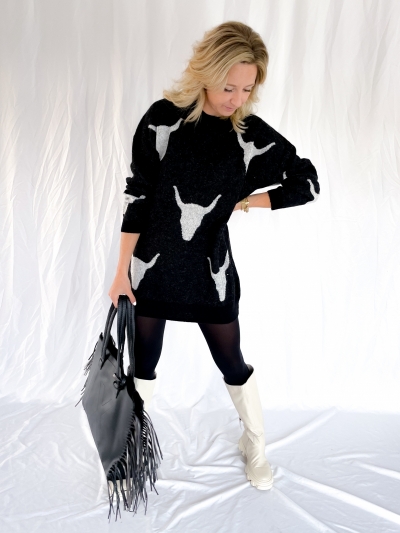 Faux Leather shopper black