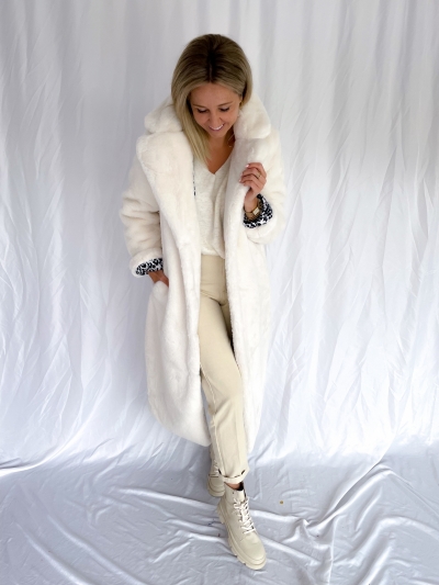 Casablanca fake fur coat AntiquWhite