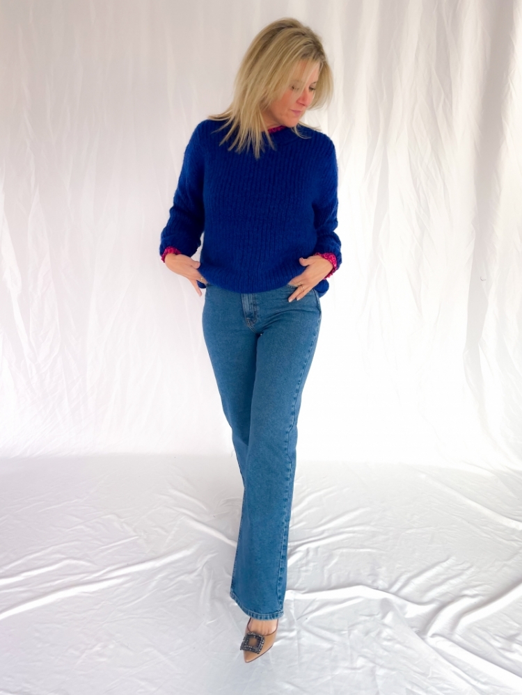 Valentia o-neck electric blue