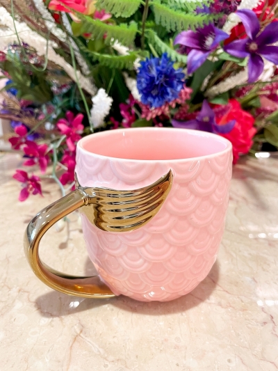 pink mermaid mug pink