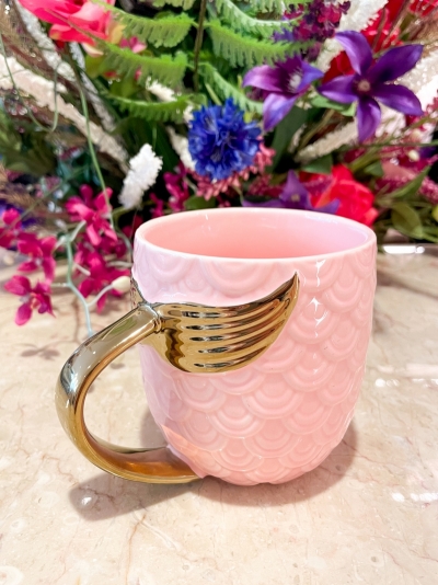 pink mermaid mug pink