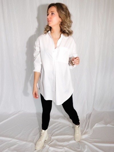 Alix poplin blouse soft white