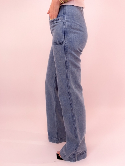 Mollie Flared jeans washed mid blue