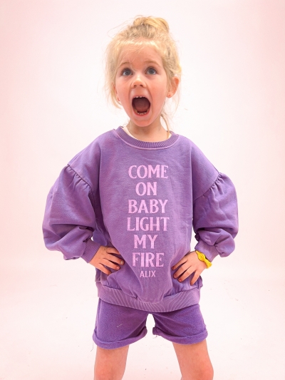 Fire Sweater  faded purple