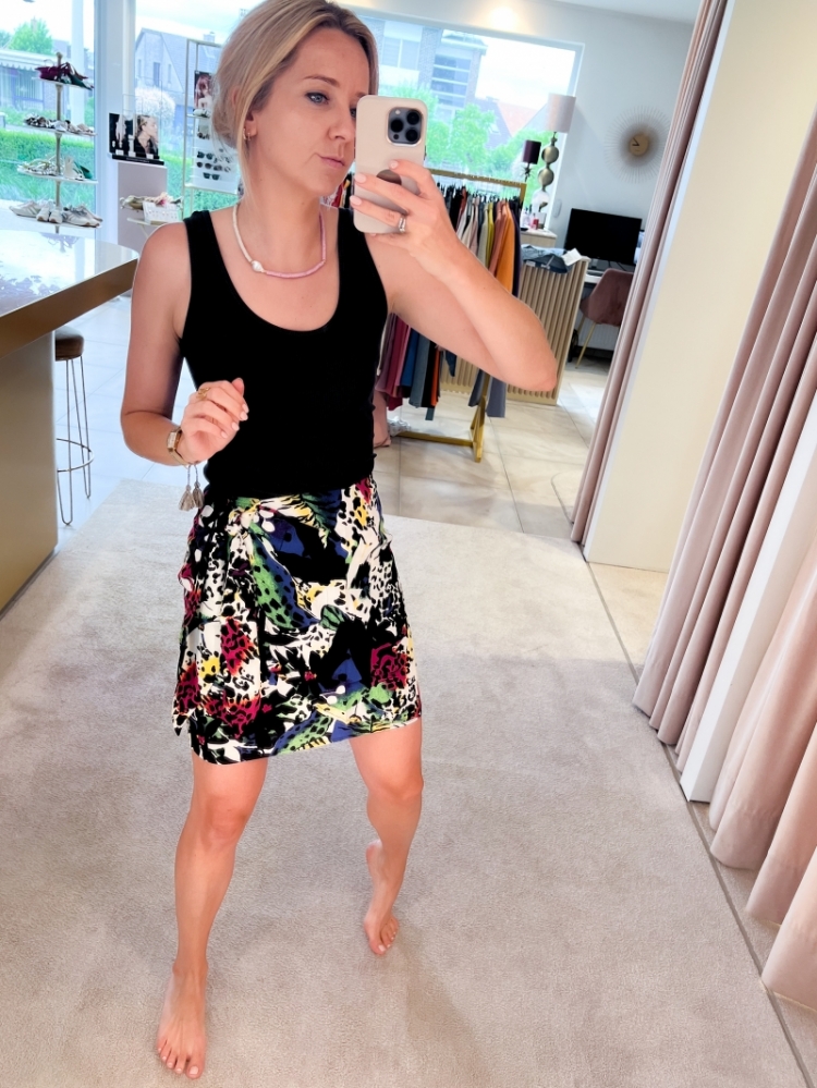 Woven Animal Flower Skirt multi color