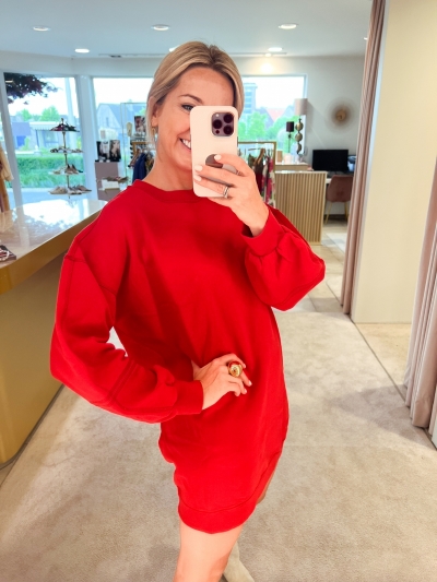 GEORGIA sweater dress red  