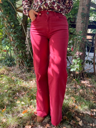 Eva wide leg trousers R raspberry