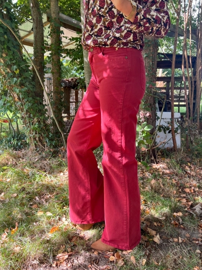 Eva wide leg trousers R raspberry