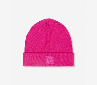 Knitted Beanie bright pink