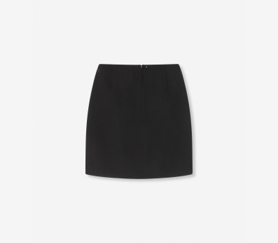 Woven Short Skirt black